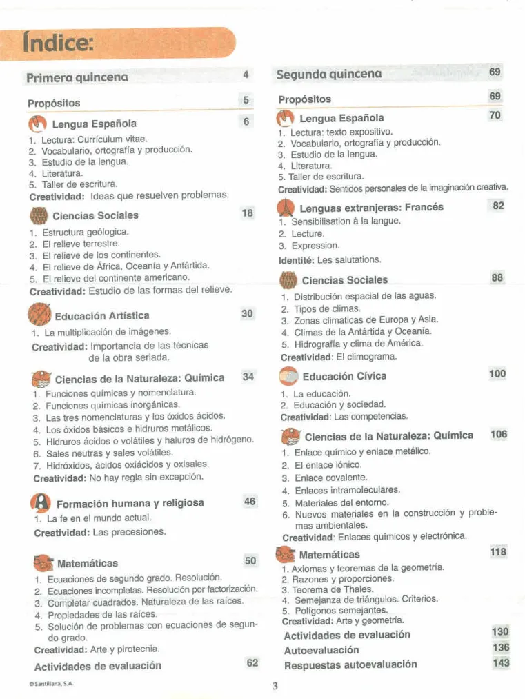 Módulo 7 - 1° Bachillerato (Prepara) PDF 3 Índice del Módulo 7 Prepara de 1ro de Bachillerato
