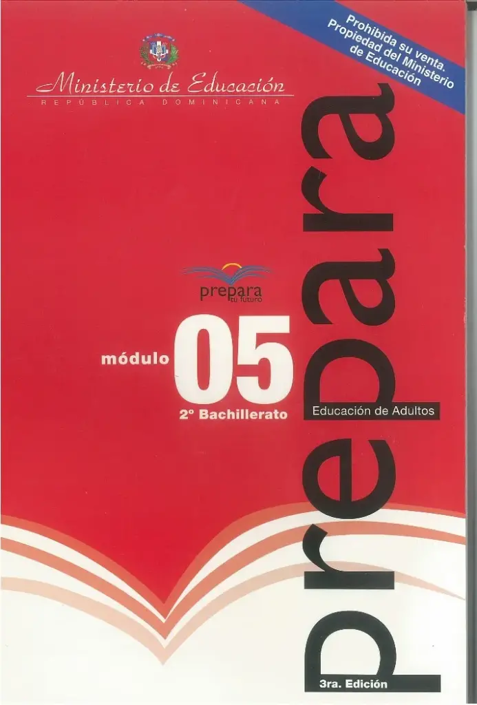 Módulo 5 - 2° Bachillerato (Prepara) PDF 2 Portada del Módulo 5 de 2do de Bachillerato del programa Prepara del MINERD