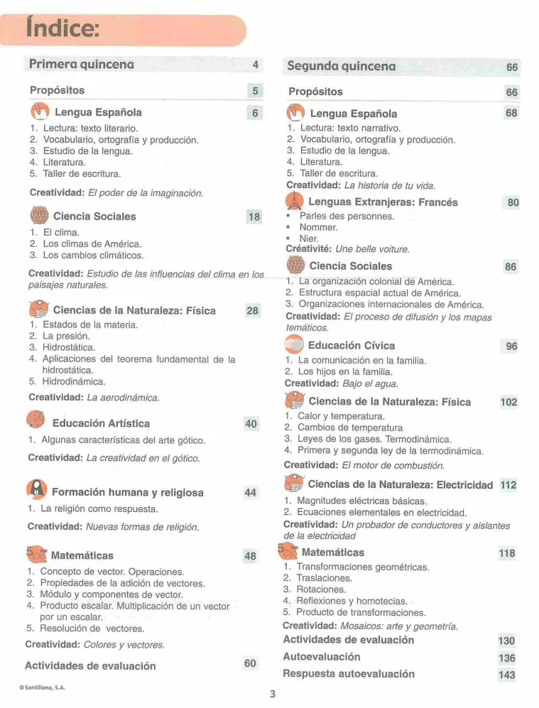 Índice del Módulo 7 Prepara de 2do de Bachillerato
